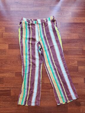 Free People Striped Multicolor Casual Pants